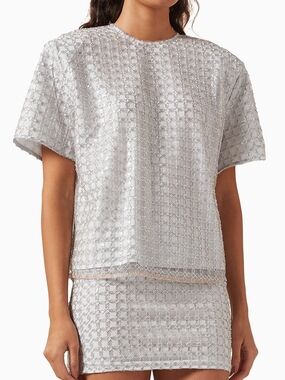 New - ROTATE Oversized Beaded Top